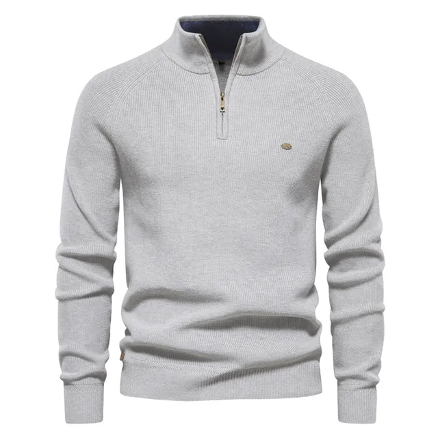 Suéter Con Cremallera Media Para Hombre