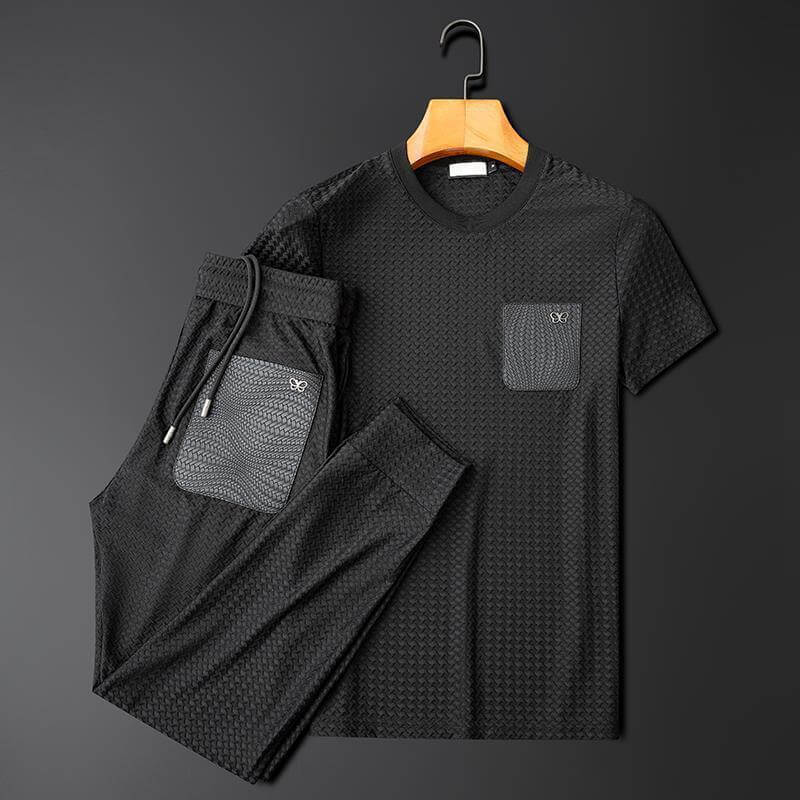 Conjunto De Dos Piezas Con Camiseta Y Pantalones Para Hombre