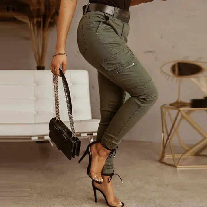 Pantalones Cargo Ajustados Para Mujer