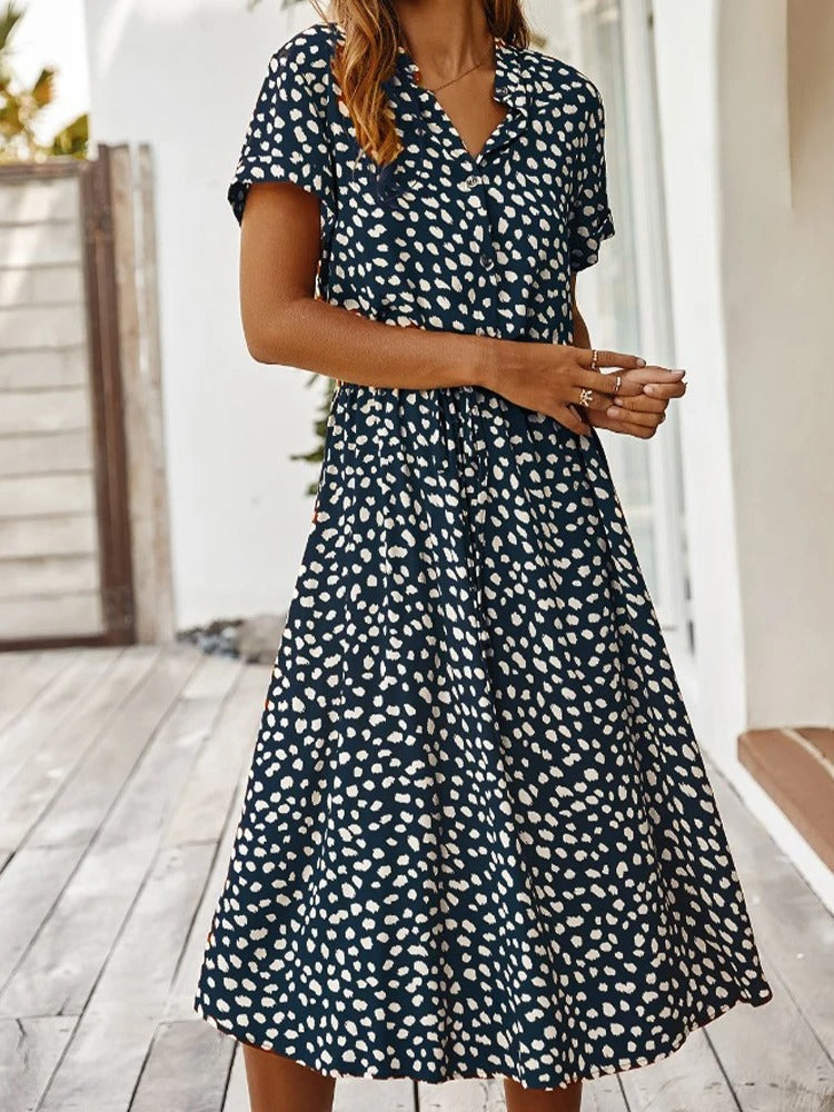 Vestido Camisero Midi Para Mujer